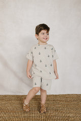 Anchors Button Short Set - HoneyBug 