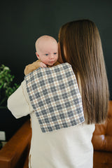Vintage Plaid Muslin Burp Cloth - HoneyBug 