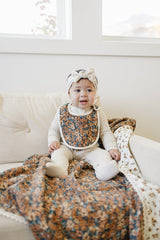 Venetian Floral Classic Muslin Bib - HoneyBug 