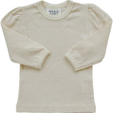 Cream Pointelle Long Sleeve Tee - HoneyBug 