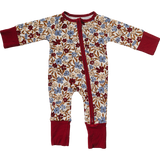 Desert Floral Ribbed Bamboo Zipper