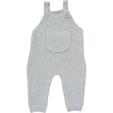Grey Knit Overalls - HoneyBug 