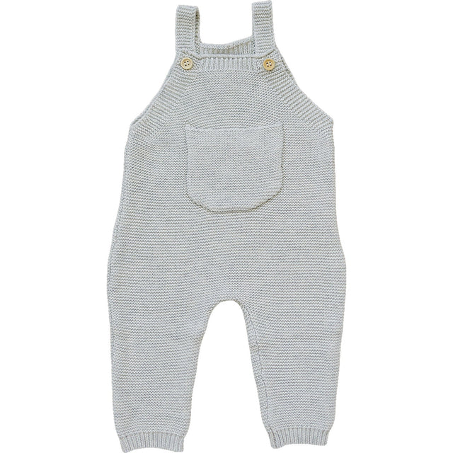 Grey Knit Overalls - HoneyBug 