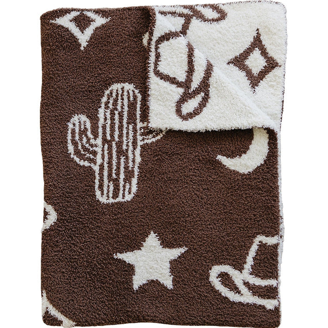 Western Plush Blanket - HoneyBug 