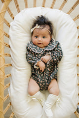 Olive Bloom Bubble Romper - HoneyBug 
