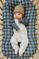 Grey Knit Overalls - HoneyBug 