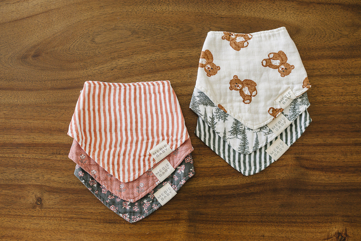 Teddy Bear Classic Muslin Bib - HoneyBug 