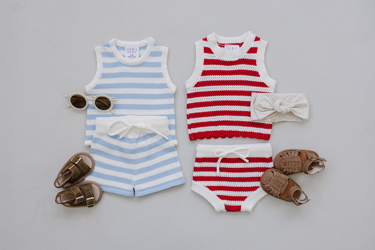 Red Stripe Bloomer Tank Set