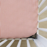 Pink Stripes Muslin Crib Sheet - HoneyBug 