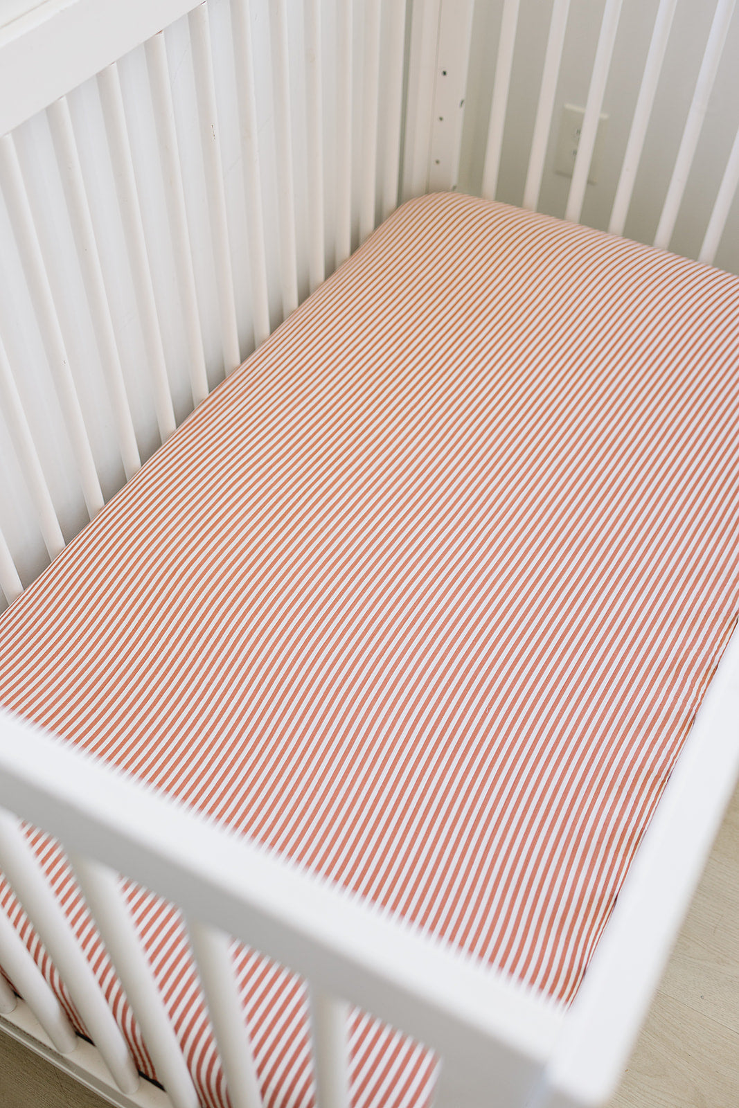 Pink Stripes Muslin Crib Sheet - HoneyBug 
