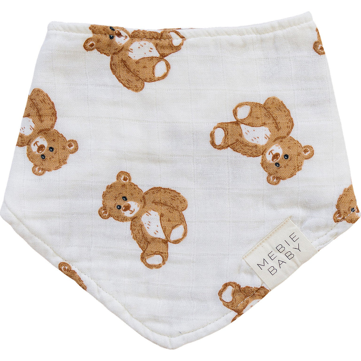 Teddy Bear Classic Muslin Bib - HoneyBug 