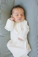 White Bamboo Knot Gown - HoneyBug 