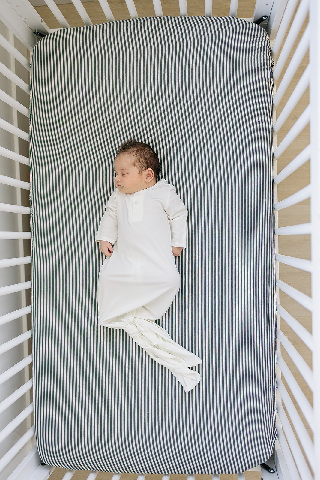 White Bamboo Knot Gown - HoneyBug 