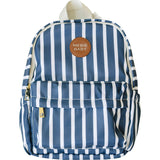 Navy Stripe Mini Backpack - HoneyBug 