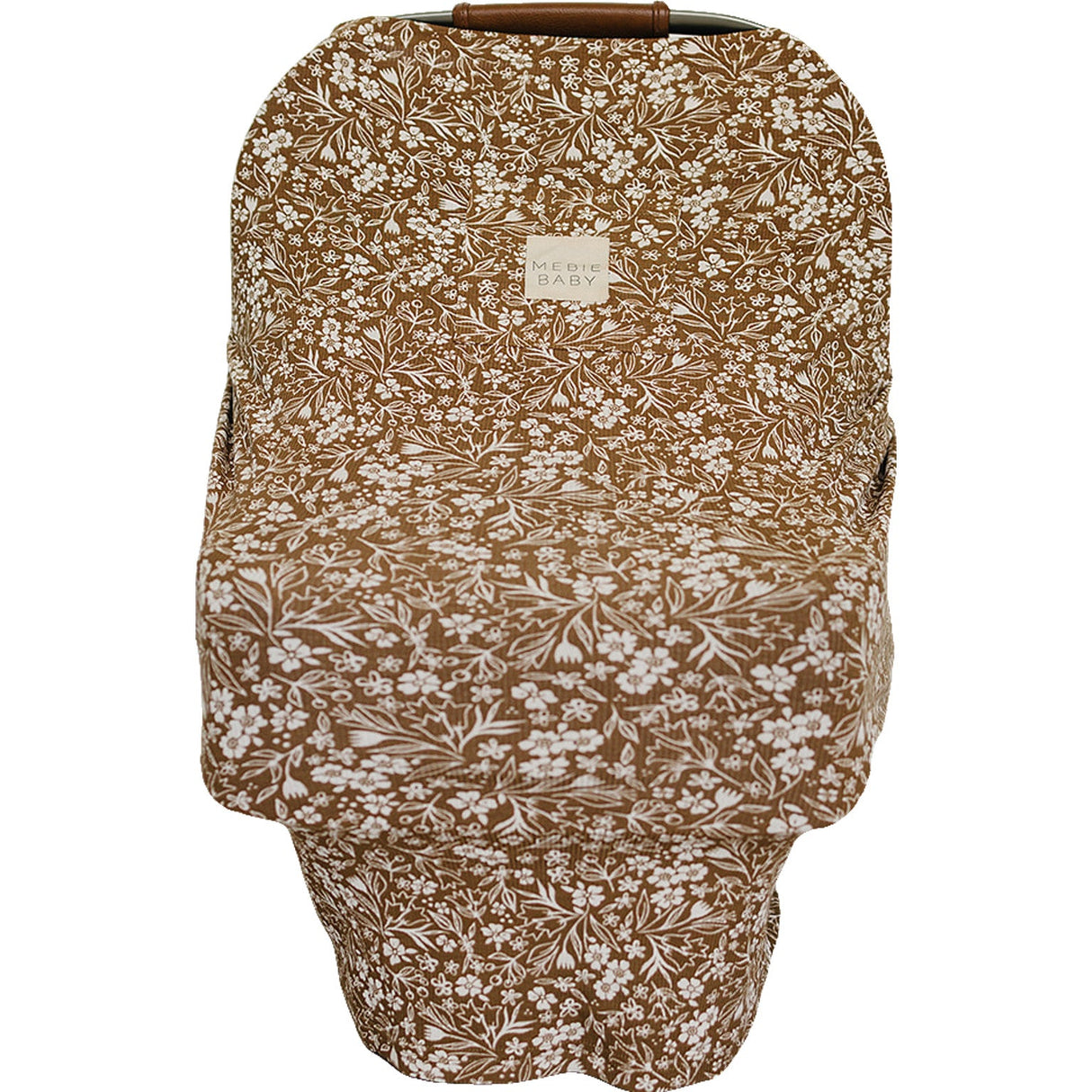 Brown Floral Ribbed Bamboo Multi-Use Cover - HoneyBug 
