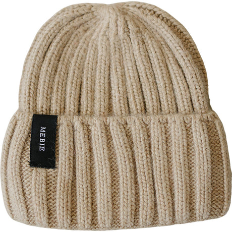 Tan Chunky Knit Beanie - HoneyBug 