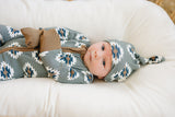 Southwest Aztec Ribbed Bamboo Newborn Knot Hat - HoneyBug 