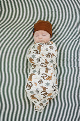 Outlaw Cowboy Ribbed Bamboo Stretch Swaddle - HoneyBug 