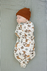 Outlaw Cowboy Ribbed Bamboo Stretch Swaddle - HoneyBug 