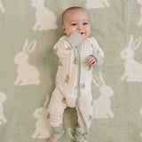 Bunny Ribbed Bamboo Zipper