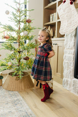 Christmas Plaid Smocked Dress - HoneyBug 