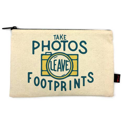 Take Photos, Leave Footprints Pencil Pouch - HoneyBug 