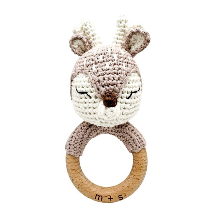 Deer Crochet Rattle - HoneyBug 