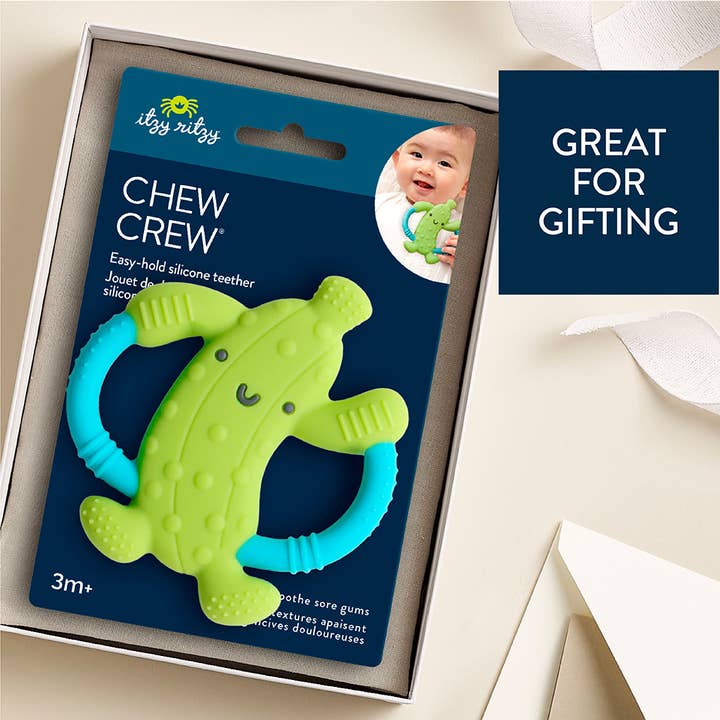 Chew Crew™ Silicone Handle Teether - Pickle - HoneyBug 