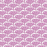 Alden Girls' Pajama Pant Set - African Elephants Pink - HoneyBug 