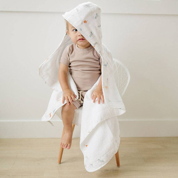 Animal Alphabet Baby Hooded Towel - HoneyBug 