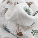 Cotton Muslin Baby Quilt - Prickle Pots - HoneyBug 