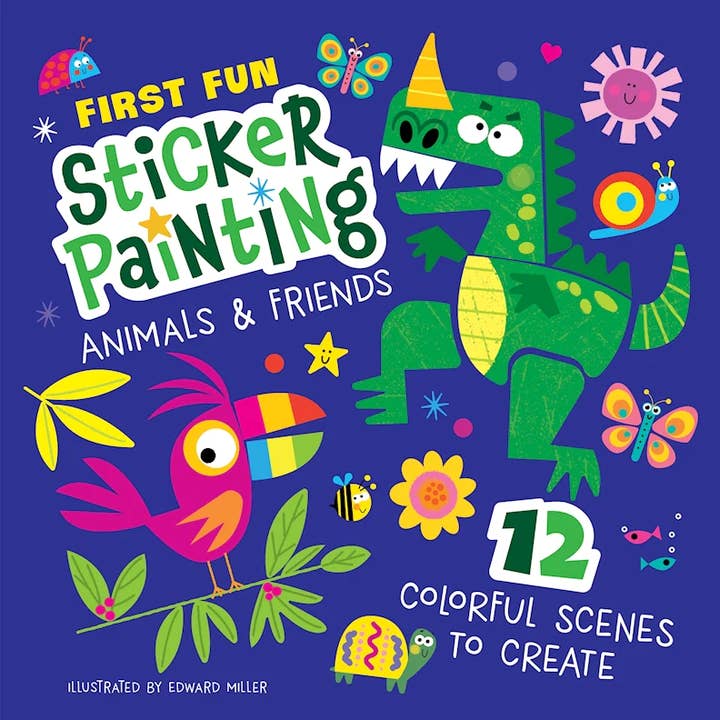 First Fun Sticker Painting: Animals & Friends - HoneyBug 