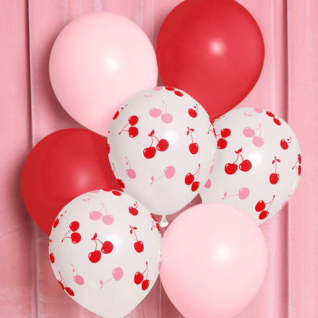 Cherry Birthday Bundle - Tableware, Balloons, Banner + Tats