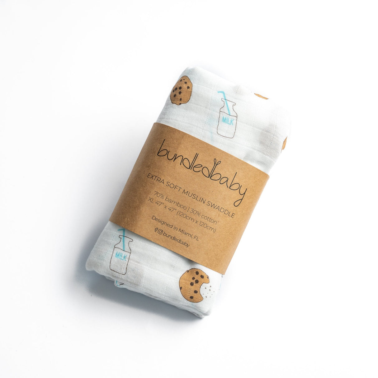 Bamboo Muslin Swaddle Blanket - Cookie Craze - HoneyBug 