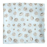 Bamboo Muslin Swaddle Blanket in Baby Ballers - HoneyBug 