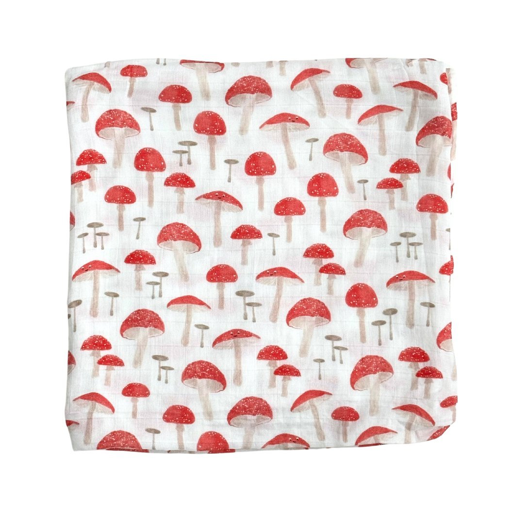 Bamboo Muslin Swaddle Blanket in Baby Ballers - HoneyBug 