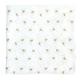 Bamboo Muslin Swaddle Blanket in Busy Bees - HoneyBug 