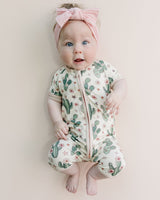 Bamboo Shorty Romper | Cactus Flowers - HoneyBug 