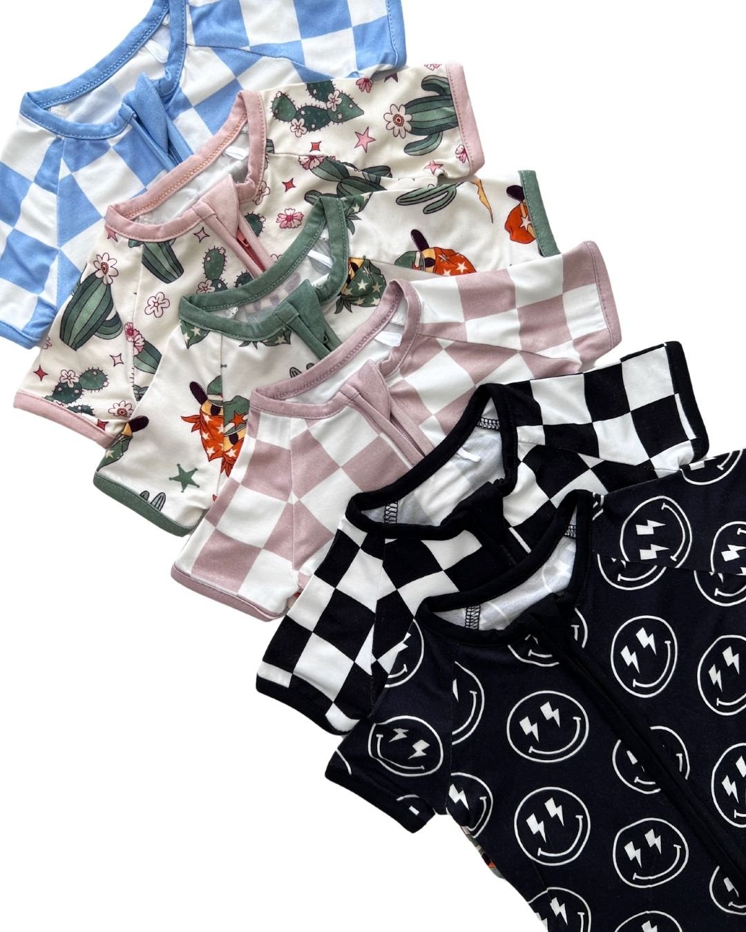 Bamboo Shorty Romper | Smiley Cowboy - HoneyBug 