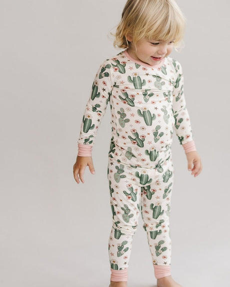 Bamboo Two Piece Set | Cactus Flowers - HoneyBug 