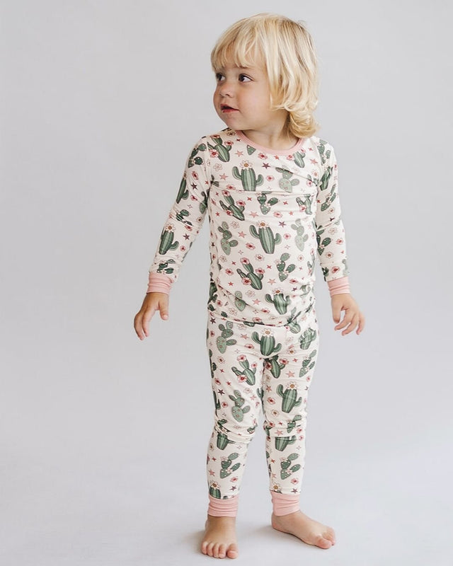 Bamboo Two Piece Set | Cactus Flowers - HoneyBug 