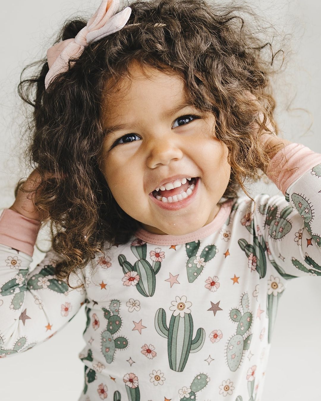 Bamboo Two Piece Set | Cactus Flowers - HoneyBug 
