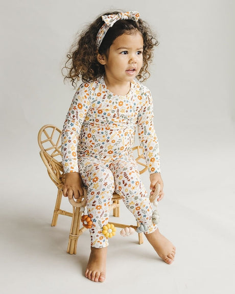 Bamboo Two Piece Set | Fall Flowers - HoneyBug 