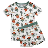 Bamboo Two Piece Shorts Set | Smiley Cowboy - HoneyBug 