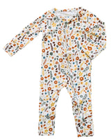 Bamboo Zip Romper | Fall Flowers - HoneyBug 