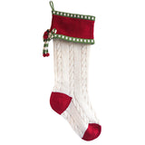 Cable-Knit Bow Stocking