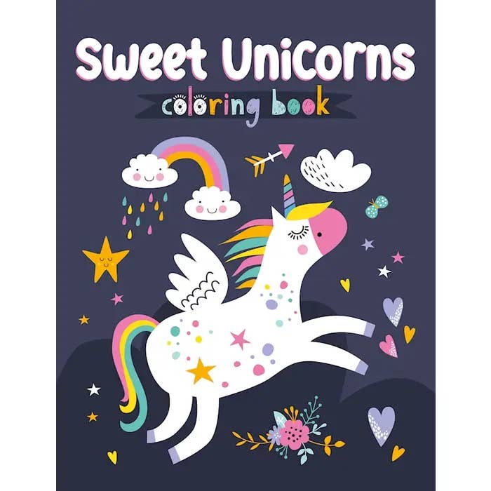 Coloring Book - Sweet Unicorns - HoneyBug 