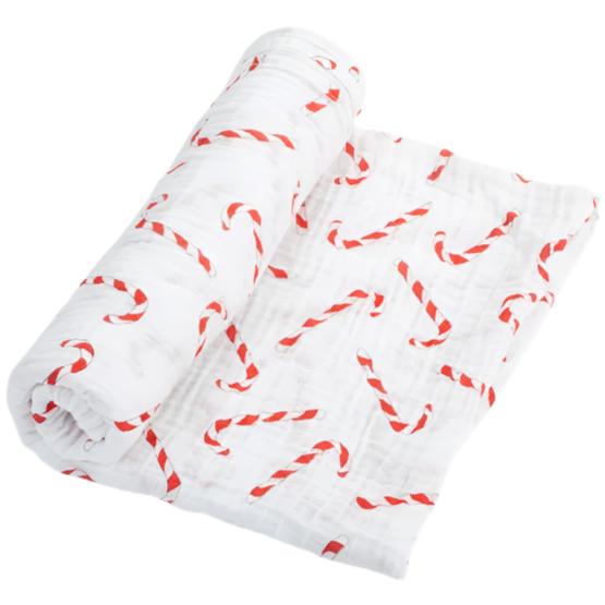 Mint To Be Together Christmas Muslin Swaddle Blanket - HoneyBug 