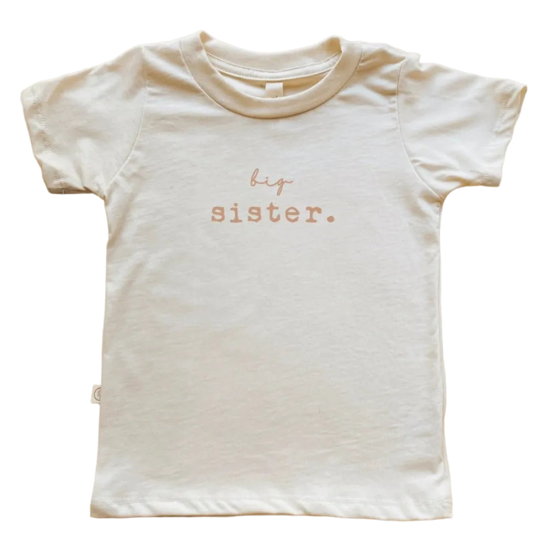 Big Sister Clay Organic Cotton Short Sleeve Toddler T-Shirt