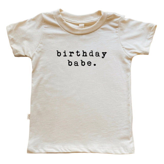Birthday Babe Organic Cotton Kids T-shirt Short Sleeve - HoneyBug 